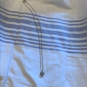 Sterling silver rose necklace